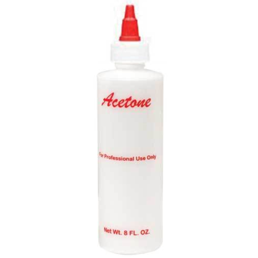 Empty Acetone plastic bottle with cap 8 oz