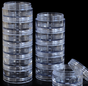 Clear 12 Stackable Jars