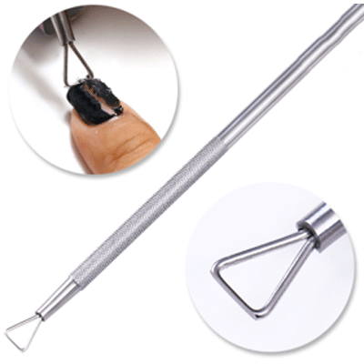 Stainless steel triangle nail uv gel polish remover
