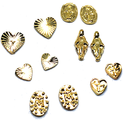 Religious nail charms - 12pcs