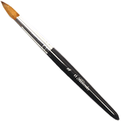 Nail Brush 100% Kolinsky - Black wooden handle
