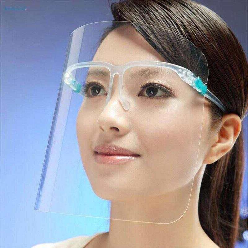 NO-FOG Face shield on eyeglass frame