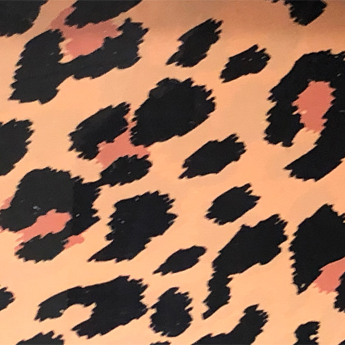 cheetah orange print foil