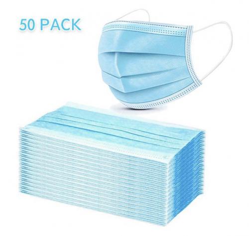 Disposable Face Mask, Blue, BOX, 50pcs/box 