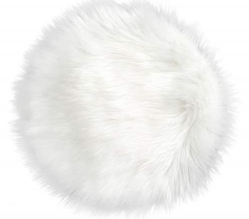 Fur washable table mat white