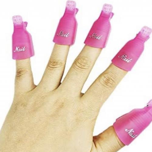 10 pcs Pink Gel Nail Polish Remover