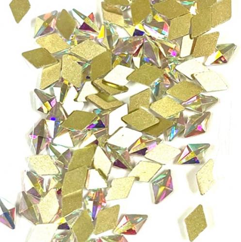 Rhombus shape crystals AB - 12 pcs
