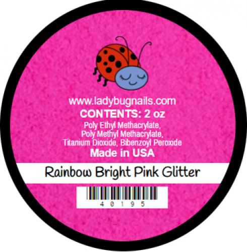 Rainbow Bright Pink Glitter