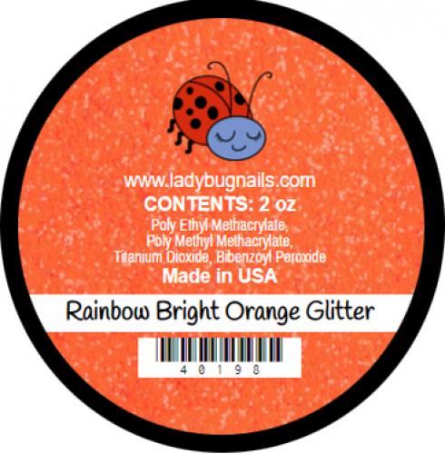 Rainbow Bright Orange Glitter