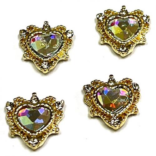 AB Fancy Hearts Shape charms 
