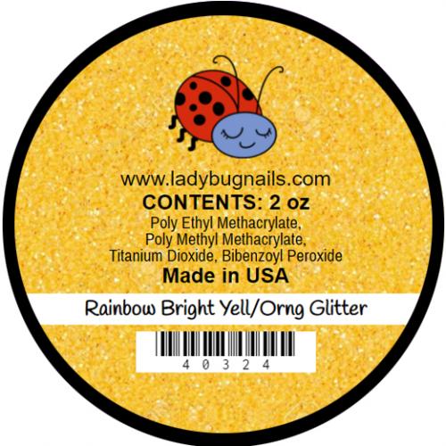 Rainbow Bright Yellow/Orange Glitter