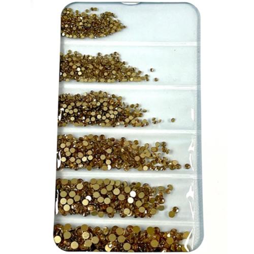 Light brown crystals mixed sizes