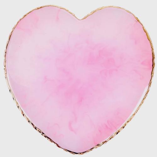 Resin Nail Art Palette - Heart shape, Assorted Colors