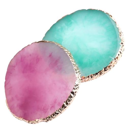 Resin Nail Art Palette - Round shape - 1pc Assorted Colors