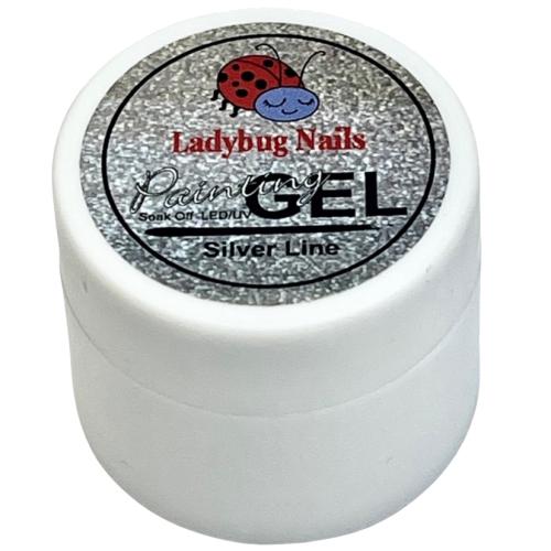 Painting Gel, Soak-Off, No-Cleanse Silver 