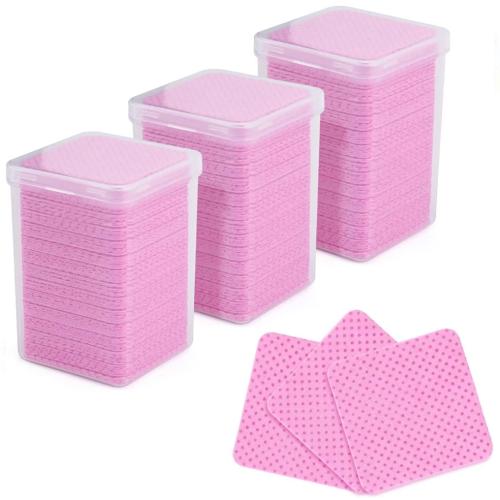 Lint free pink nail wipes - 200 pcs