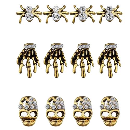 Halloween Gold with Crystal Charms - 12 pcs