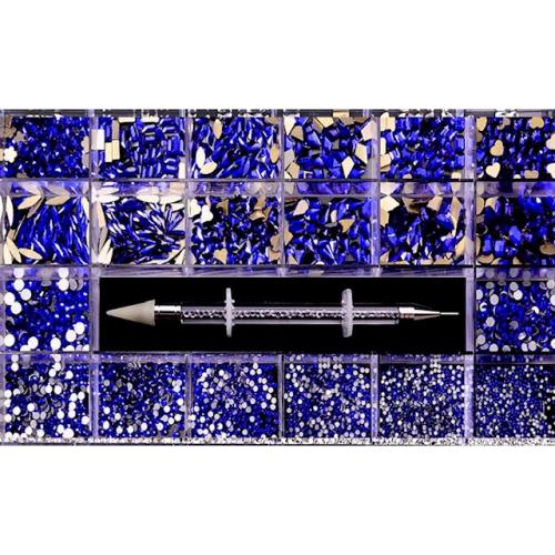 High Quality Nail Flatback Blue Sapphire  Rhinestone & Cryst