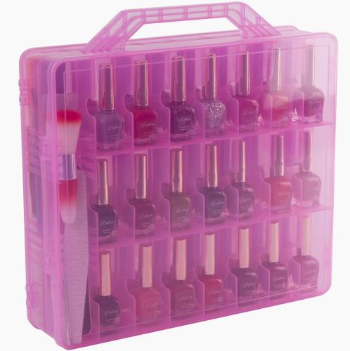 Pink Transparent Universal Nail Polish Organizer Holder