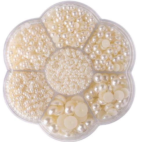 Flatback Pearls 5,600 pcs - Cream Color