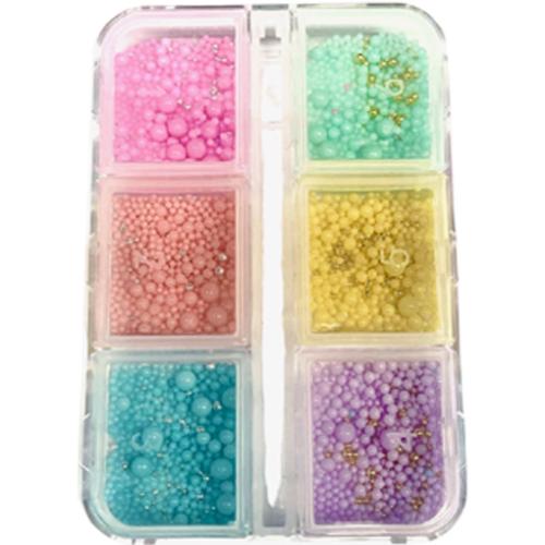 Nail Art Beads in Pastel Colors