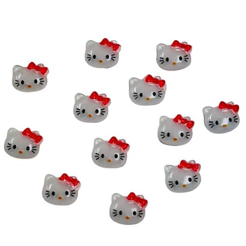 Kitty Nail Art Charms Red - 12 pcs
