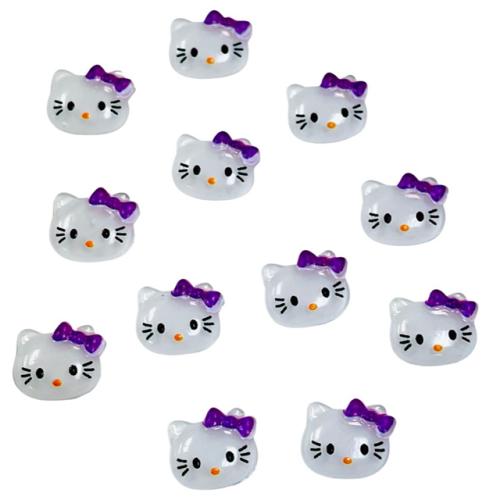 Kitty Nail Art Charms Purple - 12 pcs