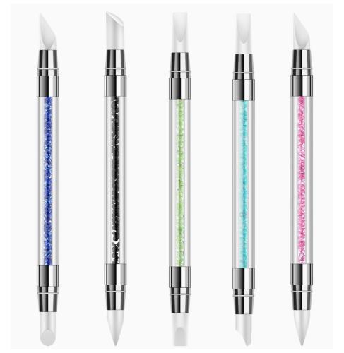 Rubber Silicone Nail Art Acrylic Pen Brushes Set - 5 Pcs
