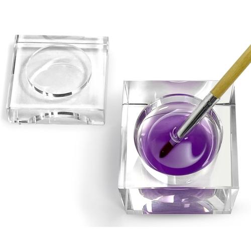 Fancy Square Dappen Dish with Lid