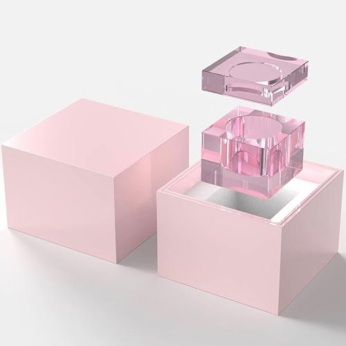 Pink Fancy Square Dappen Dish with Lid