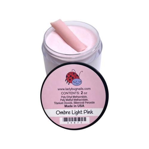 LadyBug Ombre Light Pink Acrylic Powder 2 Oz