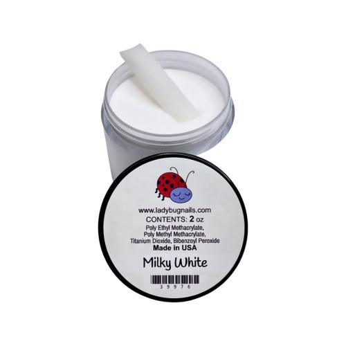 LadyBug Milky White Acrylic Powder 2 Oz 