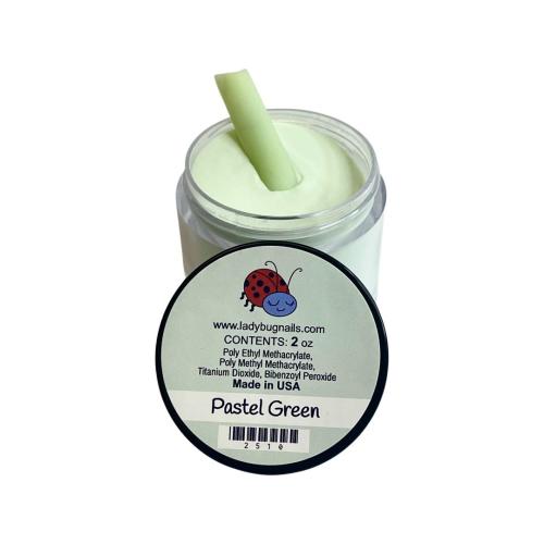 LadyBug Pastel Green Acrylic Powder 2 Oz