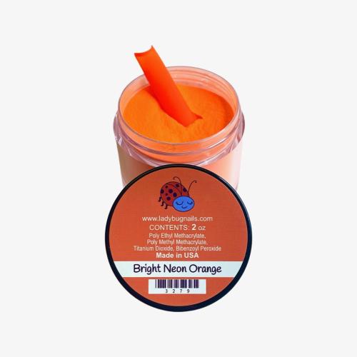 LadyBug Bright Neon Orange Acrylic Powder  2 Oz