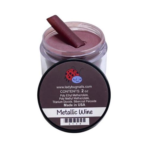 LadyBug Metallic Wine Acrylic Powder 2 Oz