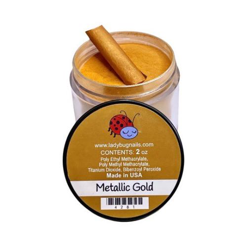 LadyBug Metallic Gold Acrylic Powder 2 Oz