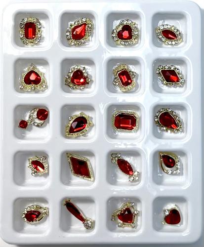 Jewelry Nail Charm - Red 20 pcs