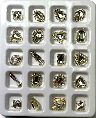 Jewelry Nail Charm - Clear 20 pcs