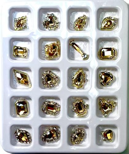 Jewelry Nail Charm - Light Brown 20 pcs