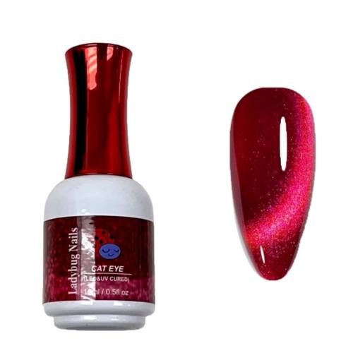 Cat Eye Magnetic Gel Nail Polish -Red 15 ml by Ladybug Nail 
