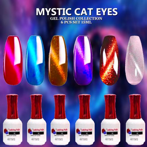 Mystic Cat Eyes Gel Polish Collection 6Pcs-Set  15ml 