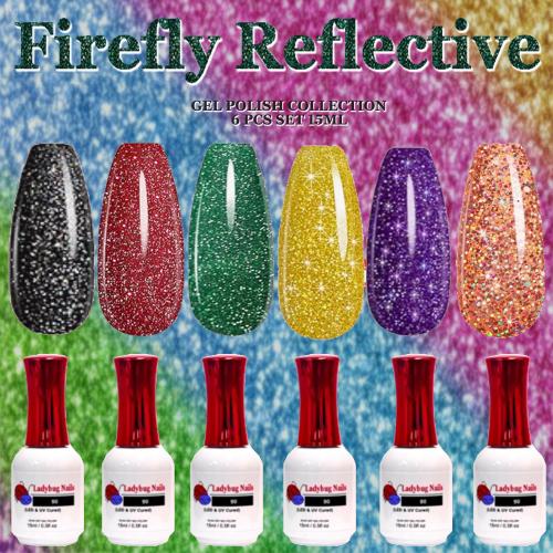 Firefly Reflective Gel Polish Collection 6Pcs-Set  15ml 