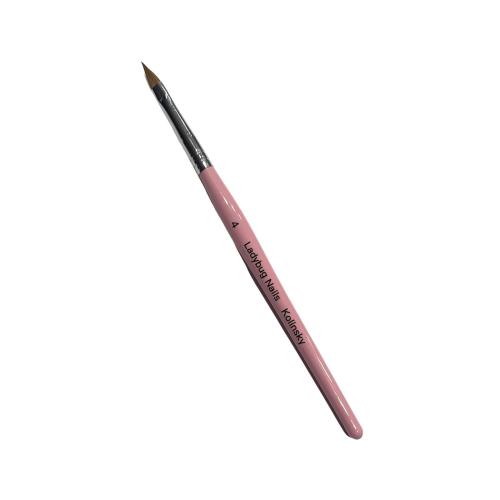 3D Kolinsky Brush #4 Pink waterproof handle 