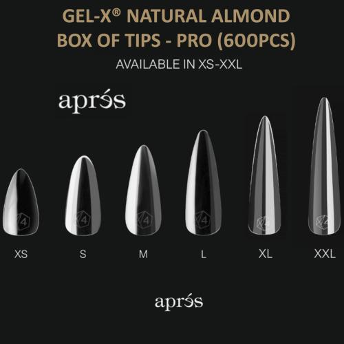GEL-X® NATURAL STILETTO BOX OF TIPS - PRO (600PCS)