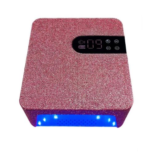IKONNA Pro LED Portable Lamp, White with PINK Rhinestones 