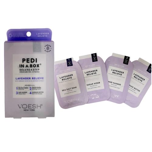 VOESH Two Sets of Pedi in a Box 4 Step , Spa Pedicure Kit- L