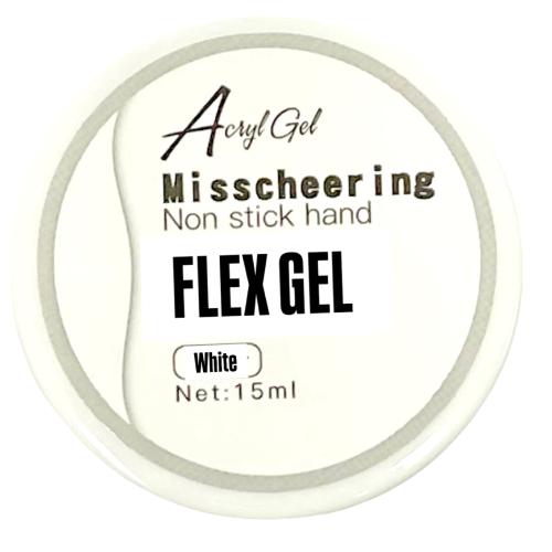 Flex Gel-WHITE- Solid Gel for 3D Gel Nail Art - 