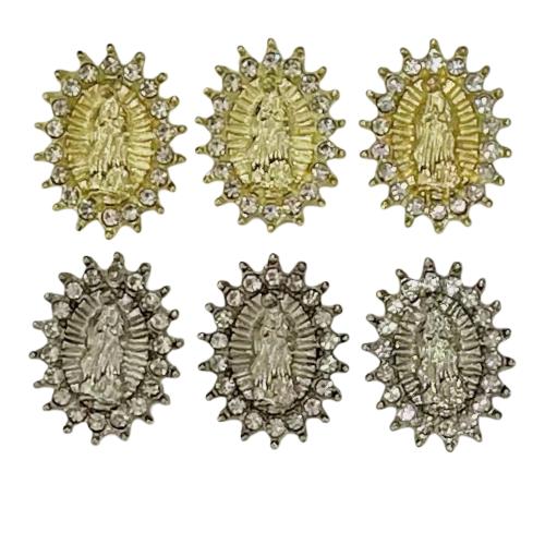 Nail Charms - Virgin Mary, 3D Metal Nail Decoration-6 pcs 