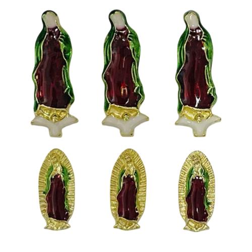 Enamel Virgen De Guadalupe-6 pcs 