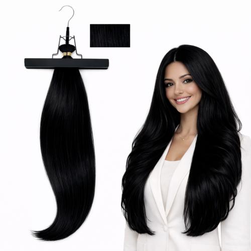 Remy Human Hair Extensions- 1B Very Black 22in 